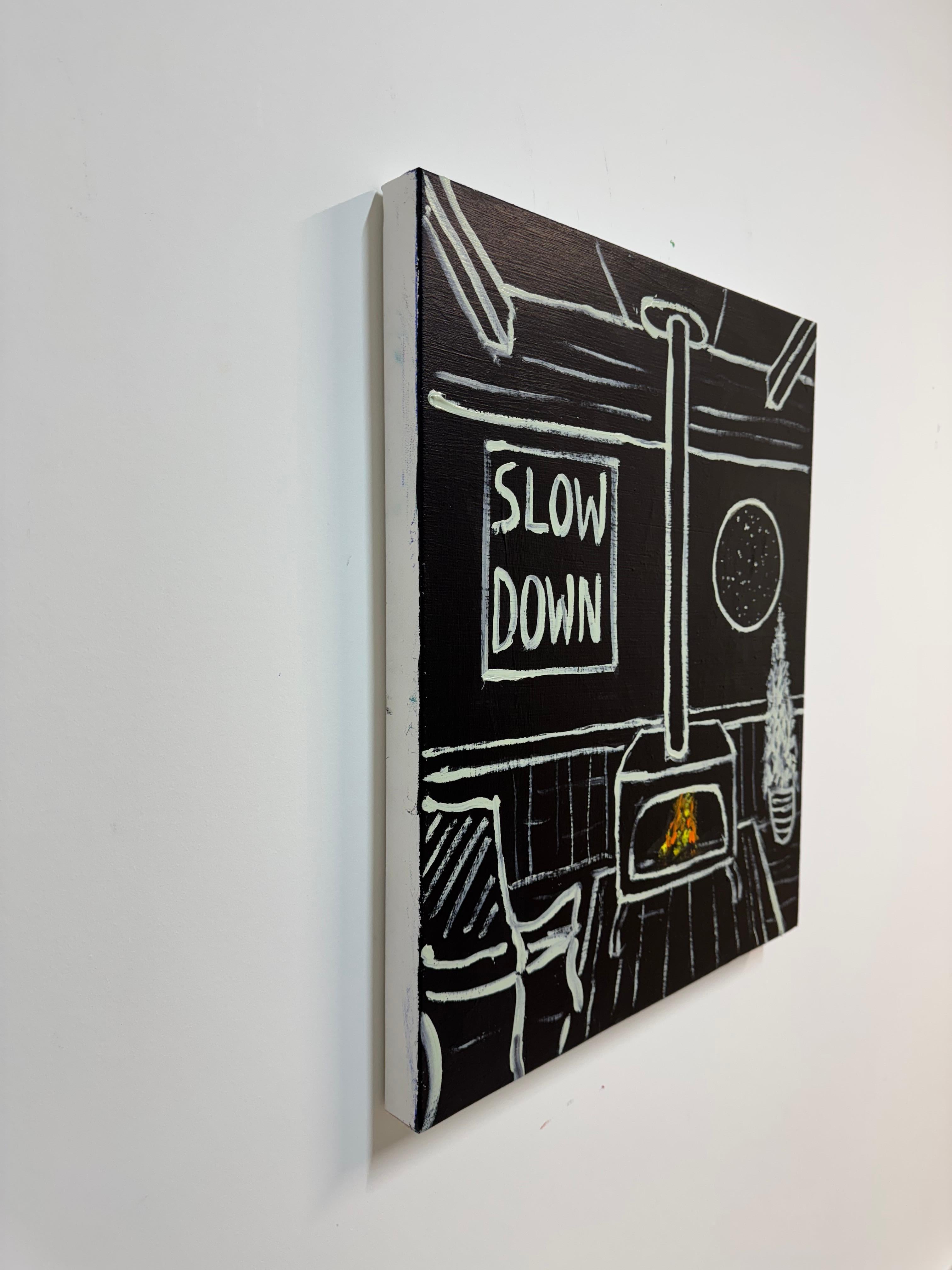 Slow Down, Contemporary Text Painting by Matt Higgins 2