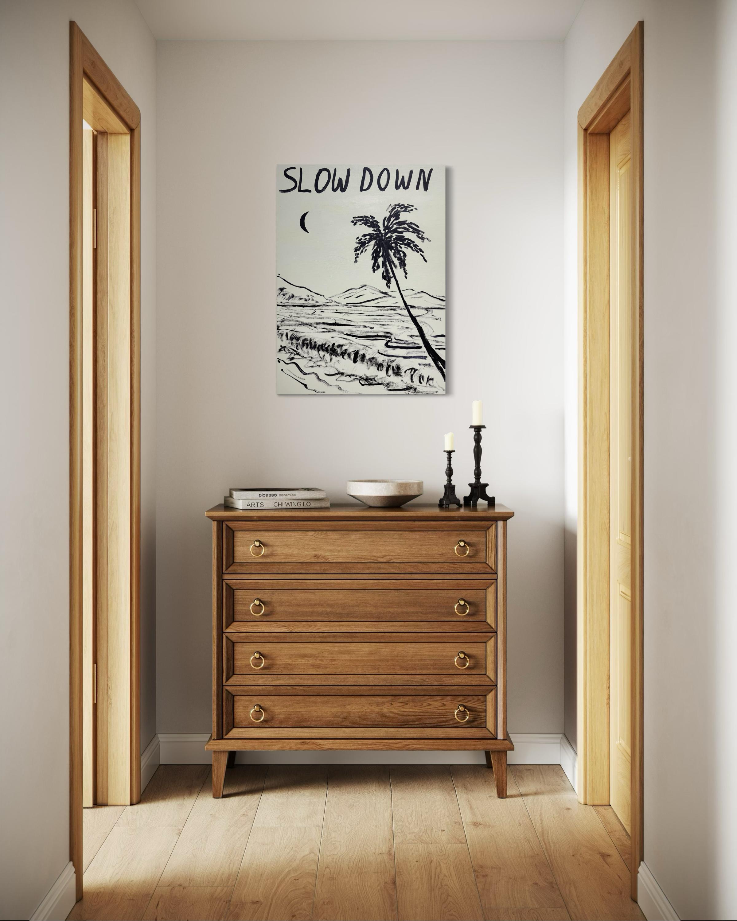 Slow Down, Zeitgenössische Textmalerei von Matt Higgins im Angebot 3