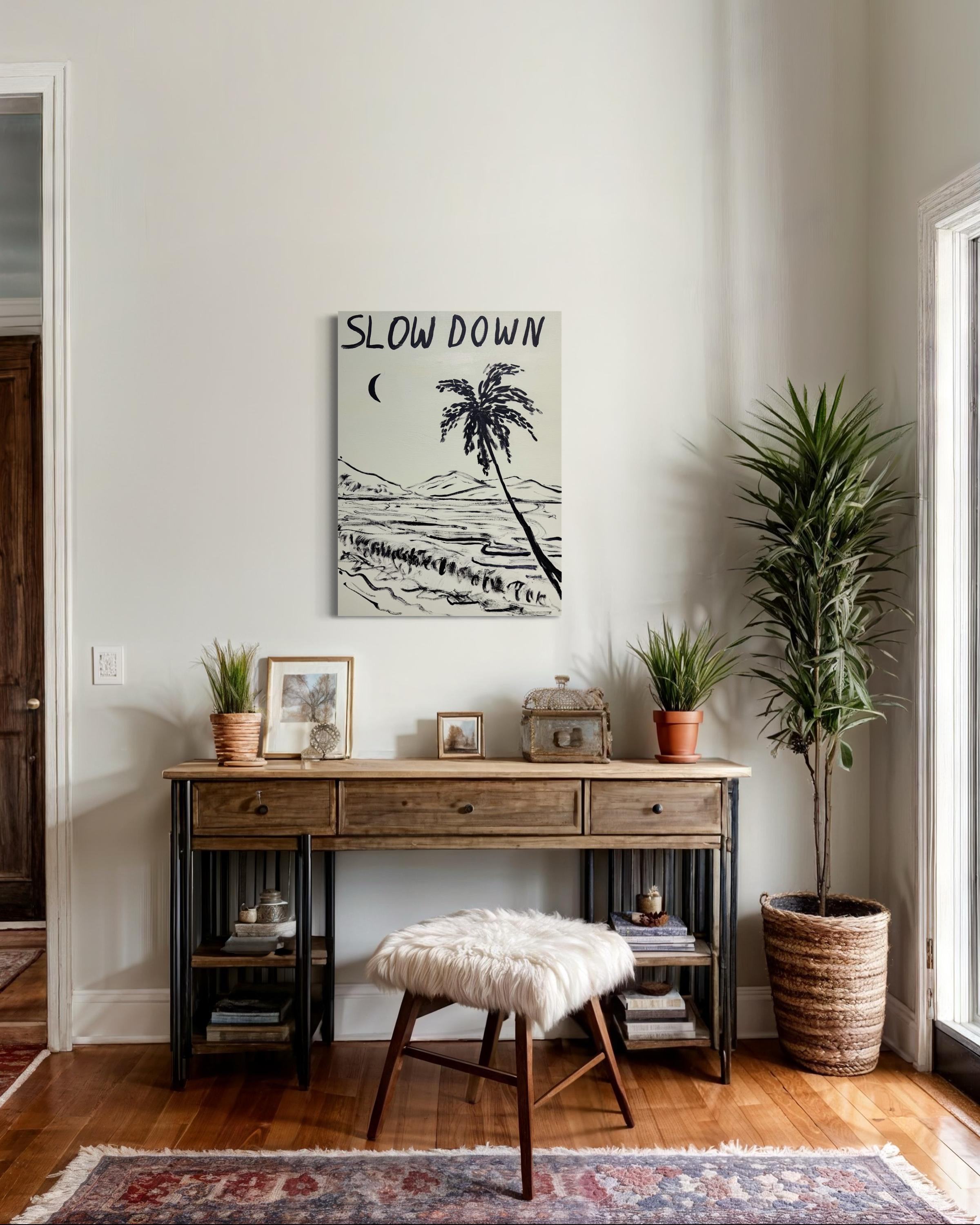 Slow Down, Zeitgenössische Textmalerei von Matt Higgins im Angebot 4