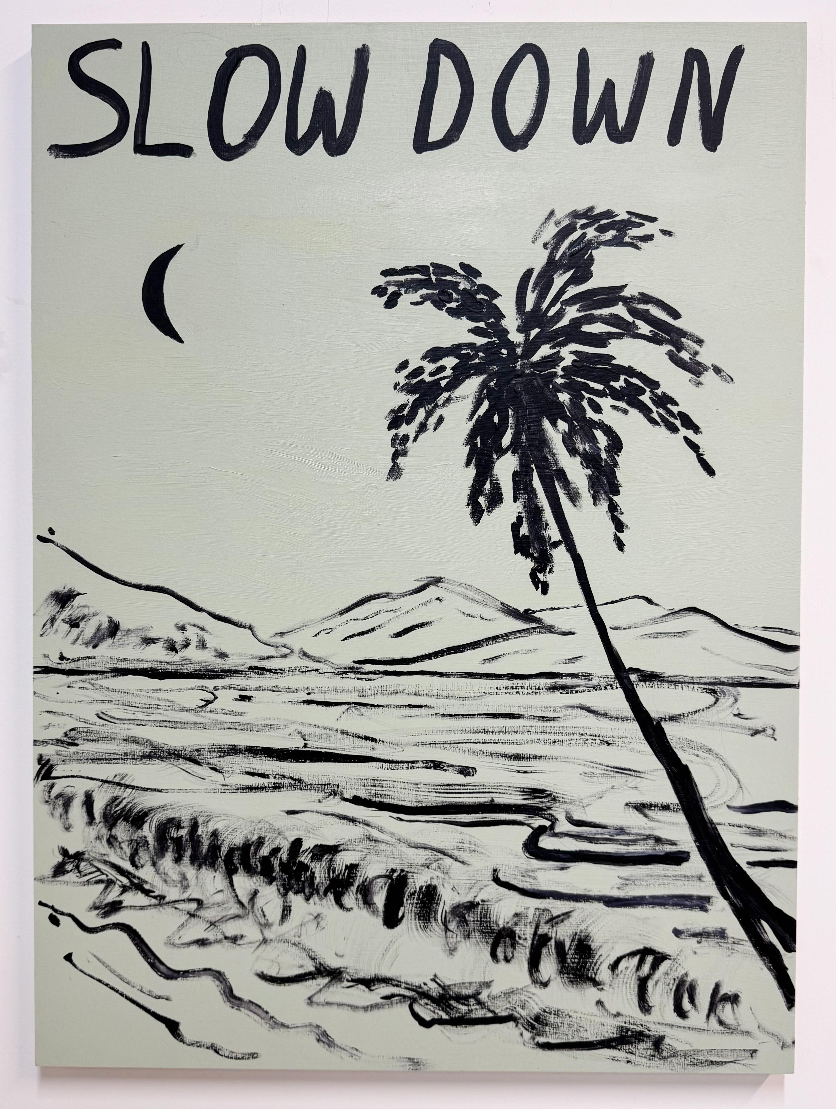 Slow Down, Zeitgenössische Textmalerei von Matt Higgins im Angebot 5