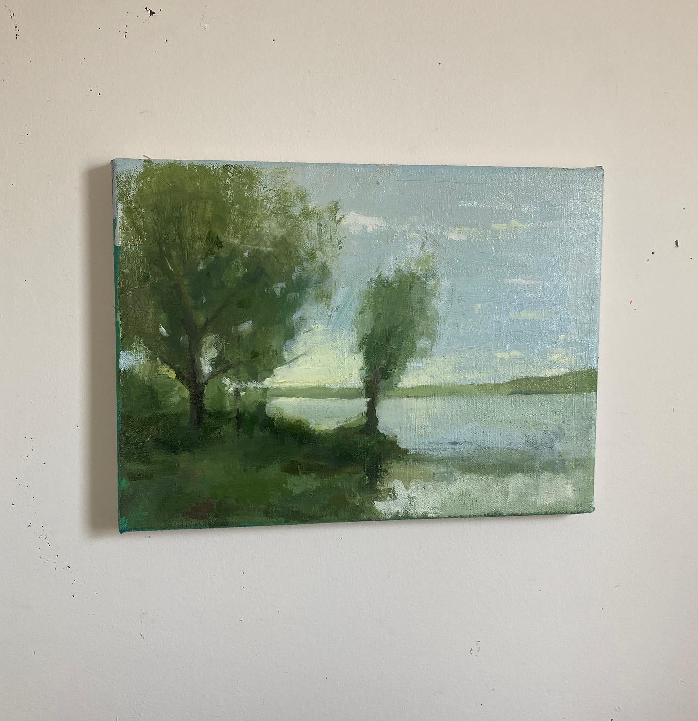 Studio del Paesaggio con barca di Corot, Pittura di paesaggio - Painting Scuola francese di Matt Higgins