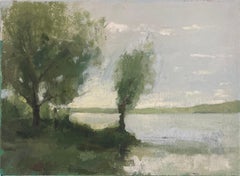 Study Of Corot's Landscape With A Boat, Landscape Painting