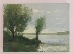Study Of Corot's Landscape With A Boat, Landscape Painting