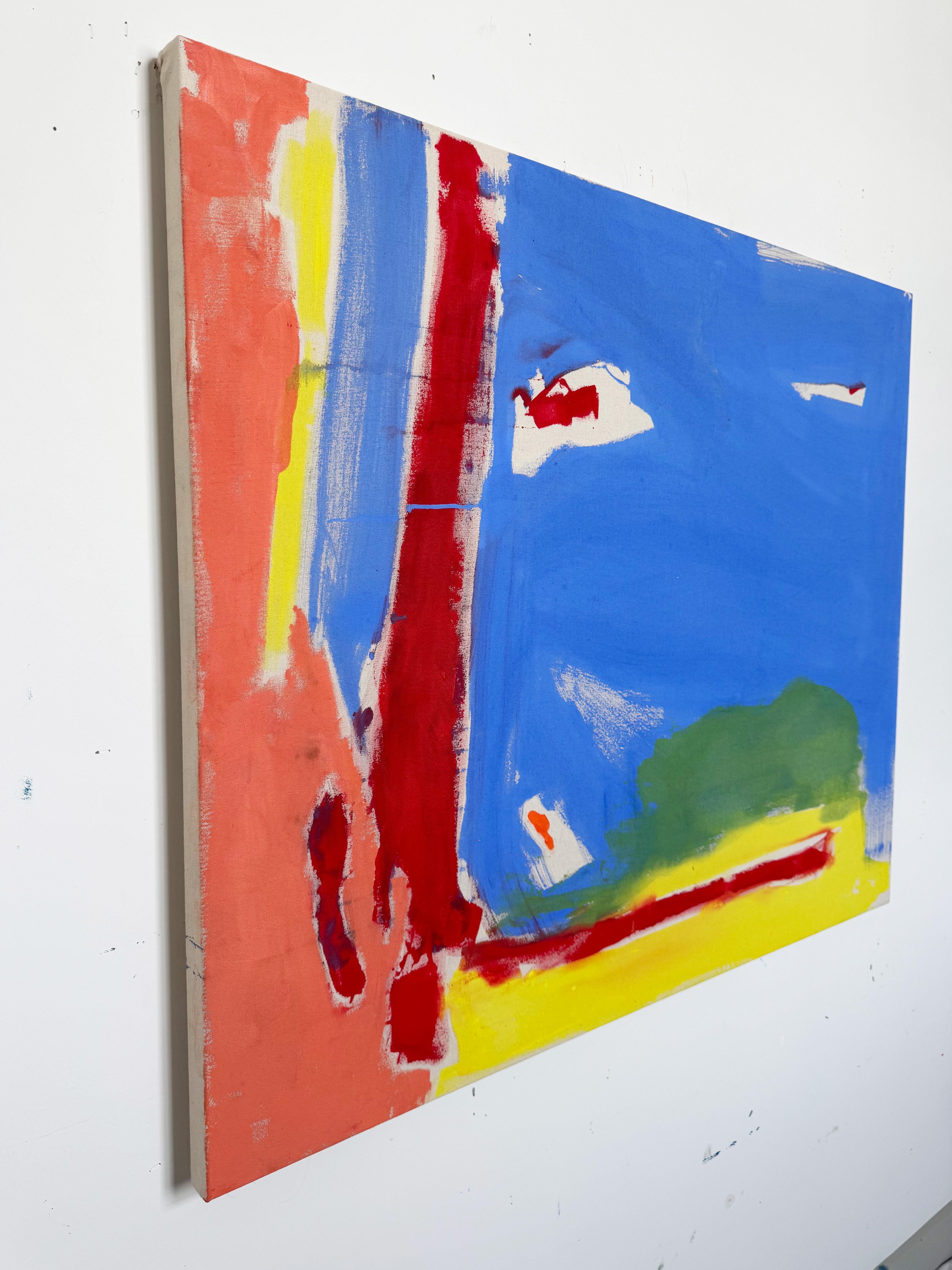 Summer Horizon, Contemporary Abstract Painting - Blue Landscape Painting by Matt Higgins