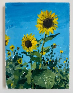 Sunflowers, Contemporary Acrylic Landscape Painting