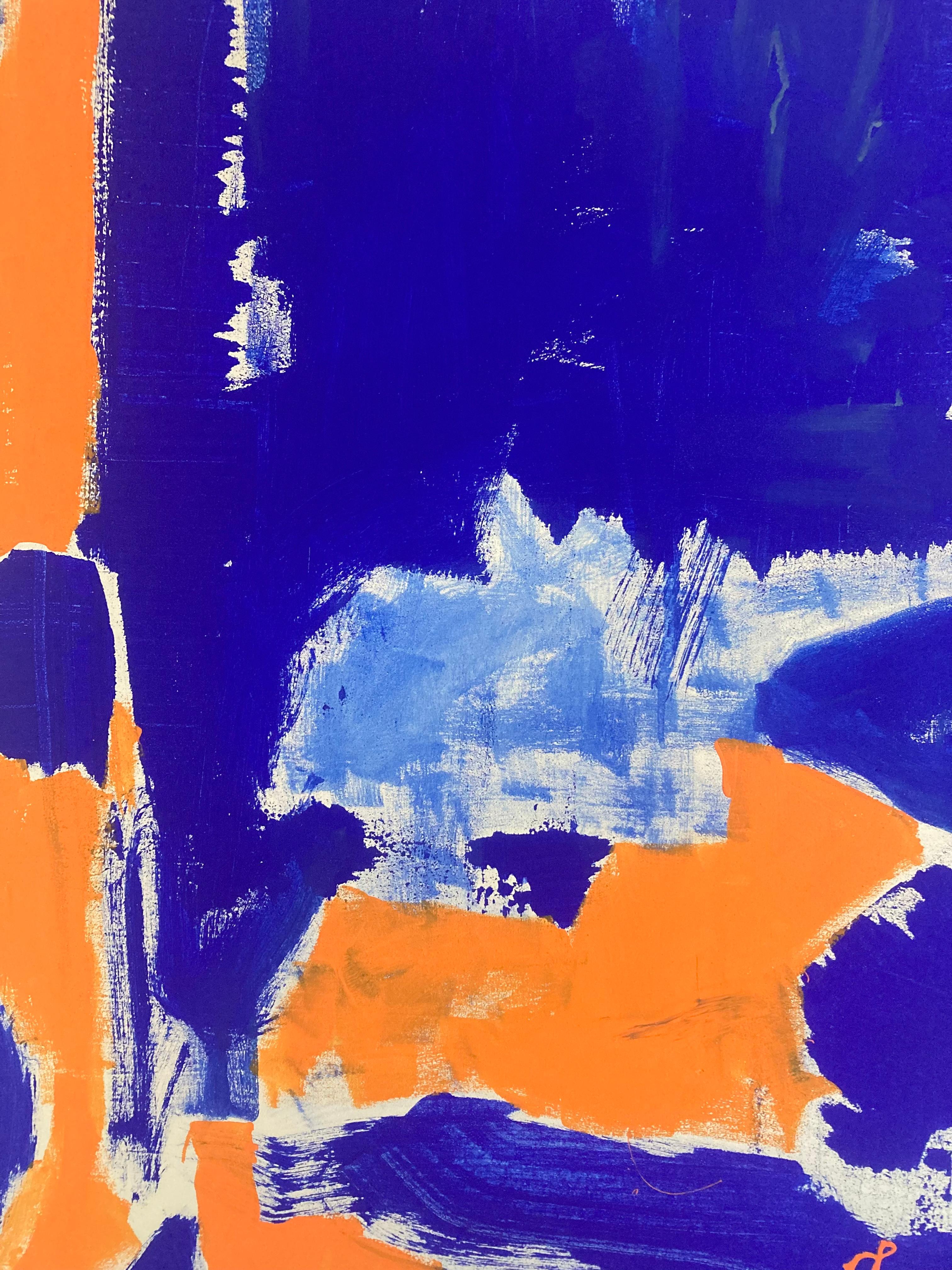 Warmth of the Water, Zeitgenössische abstrakte Malerei (Violett), Abstract Painting, von Matt Higgins