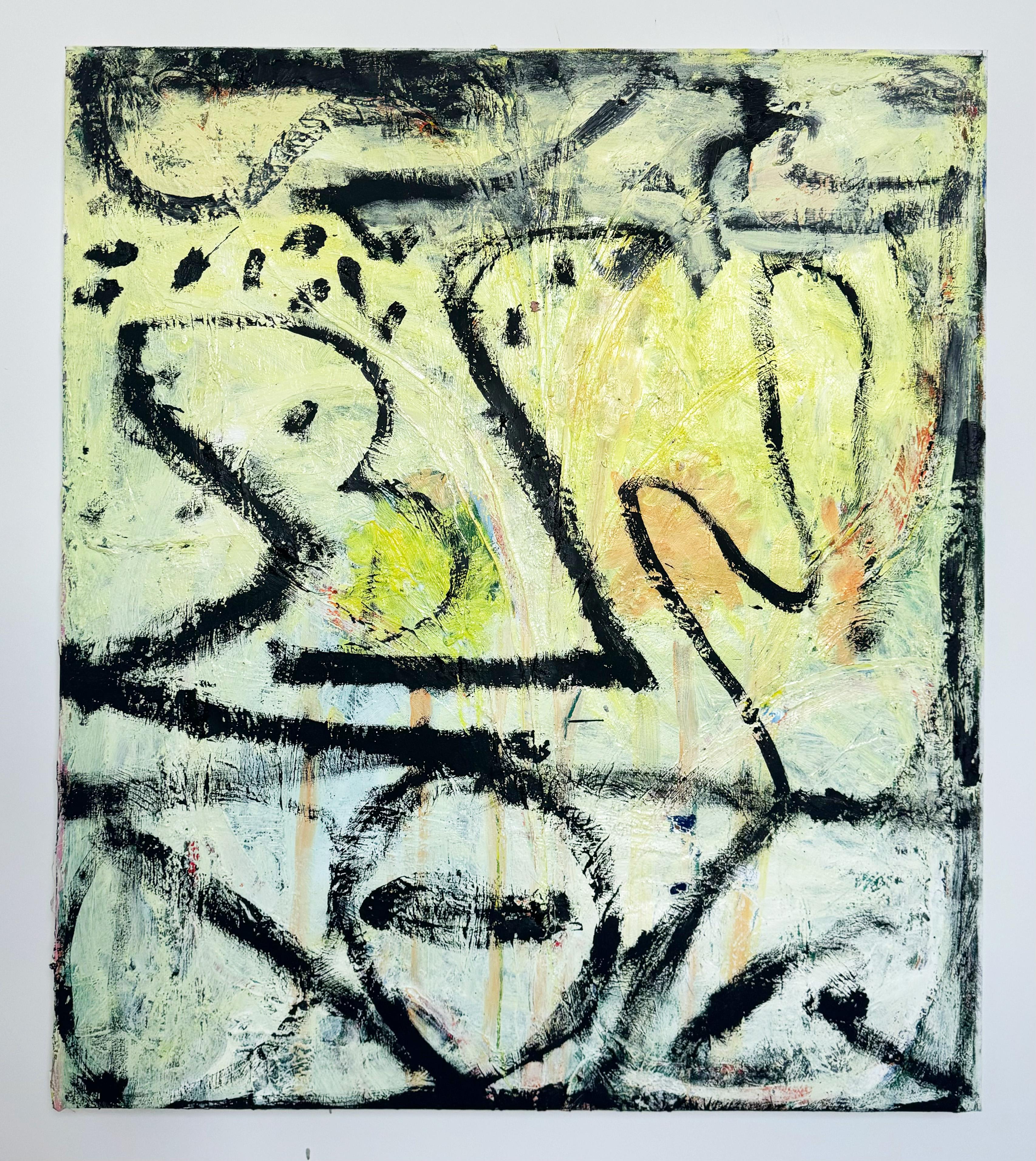 Adorazione, Pittura astratta gestuale contemporanea - Painting di Matt Higgins