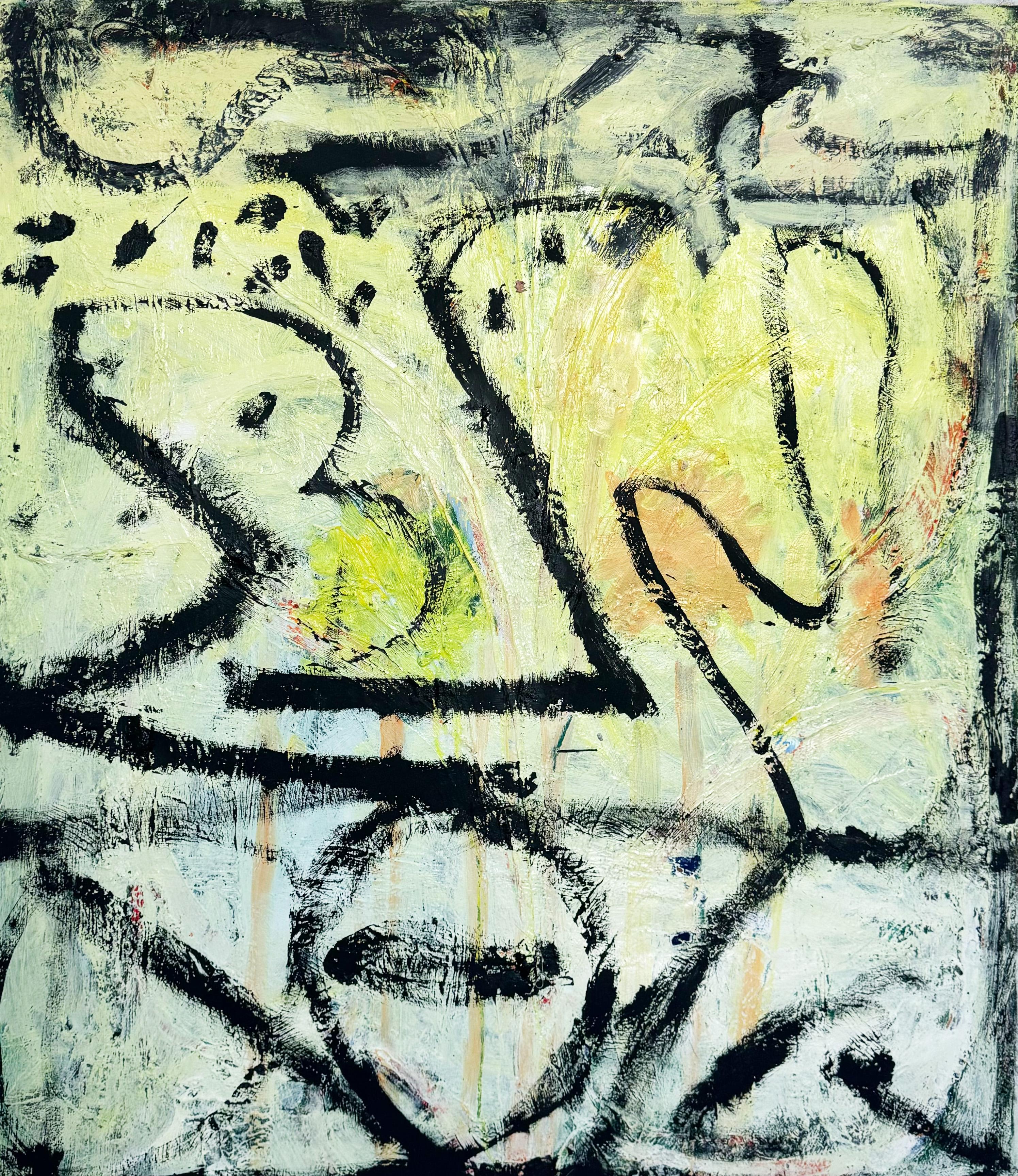 Abstract Painting di Matt Higgins - Adorazione, Pittura astratta gestuale contemporanea