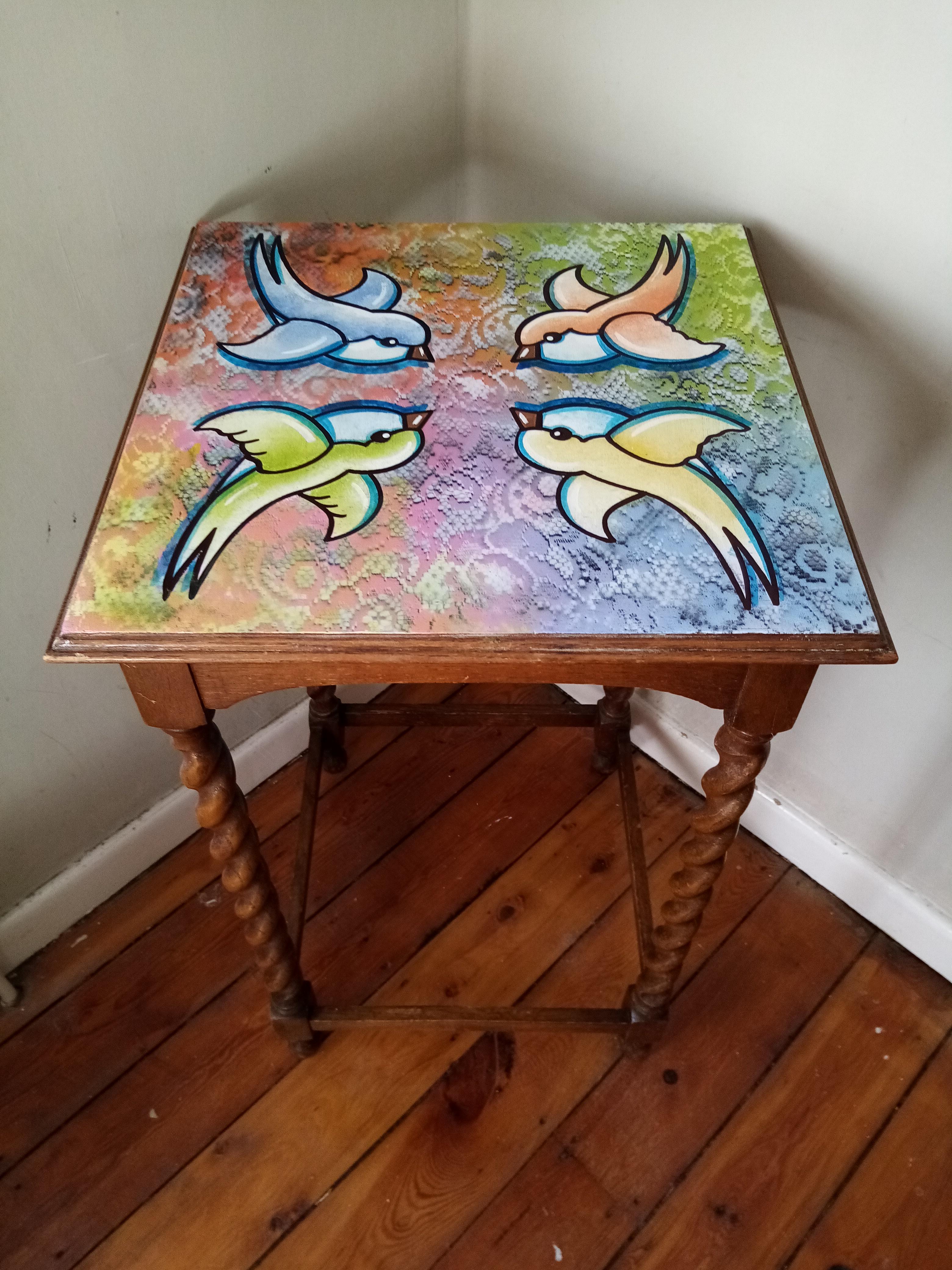Birdy Table Art on furniture Bespoke furniture home interiors 