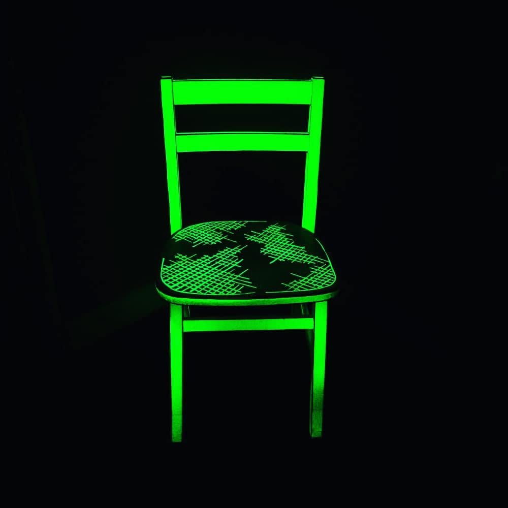Glow in the dark Chair green home interiors interior design  - Art by Matt Jordan