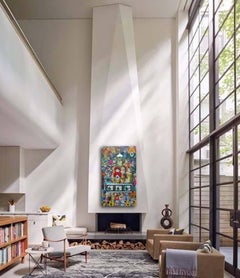 Knuckle Duster, computer cut, vibrant yellow, contemporary, original