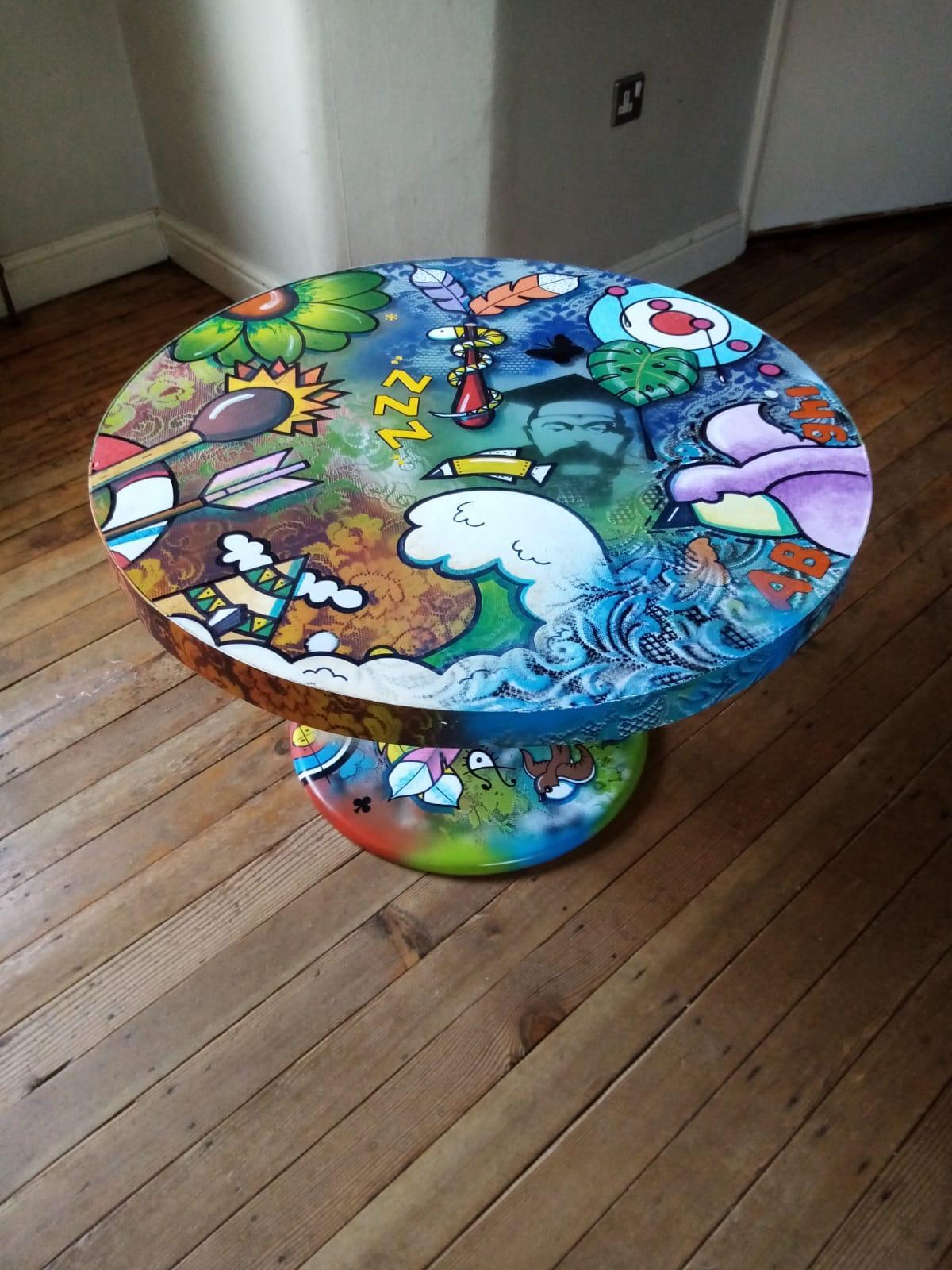 acrylic paint table