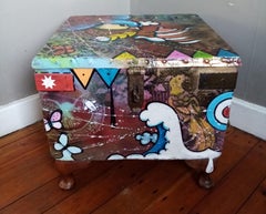 The strong box Art on furniture home interiors acrylic paint spray paint abstrac