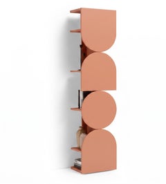 Matt Lacquered Swivel Storage Cabinet Mogg Shape Tower RAL 3012 Bauhaus Style