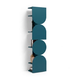 Matt Lacquered Swivel Storage Cabinet Mogg Shape Tower RAL 5020 Bauhaus Style