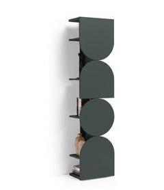 Matt Lacquered Swivel Storage Cabinet Mogg Shape Tower RAL 6012 Bauhaus Style