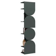 Matt Lacquered Swivel Storage Cabinet Mogg Shape Tower RAL 6012 Bauhaus Style