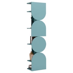Matt Lacquered Swivel Storage Cabinet Mogg Shape Tower RAL 6034 Bauhaus Style
