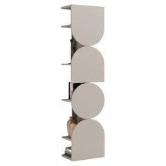 Matt Lacquered Swivel Storage Cabinet Mogg Shape Tower RAL 7044 Bauhaus Style