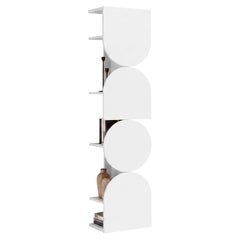 Matt Lacquered Swivel Storage Cabinet Mogg Shape Tower RAL 9016 Bauhaus Style