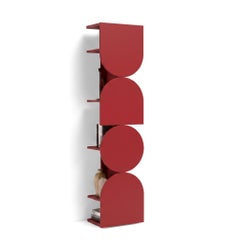 Matt Lacquered Swivel Storage Cabinet Mogg Shape Tower RAL3001 Bauhaus Style