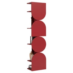 Matt Lacquered Swivel Storage Cabinet Mogg Shape Tower RAL3001 Bauhaus Style
