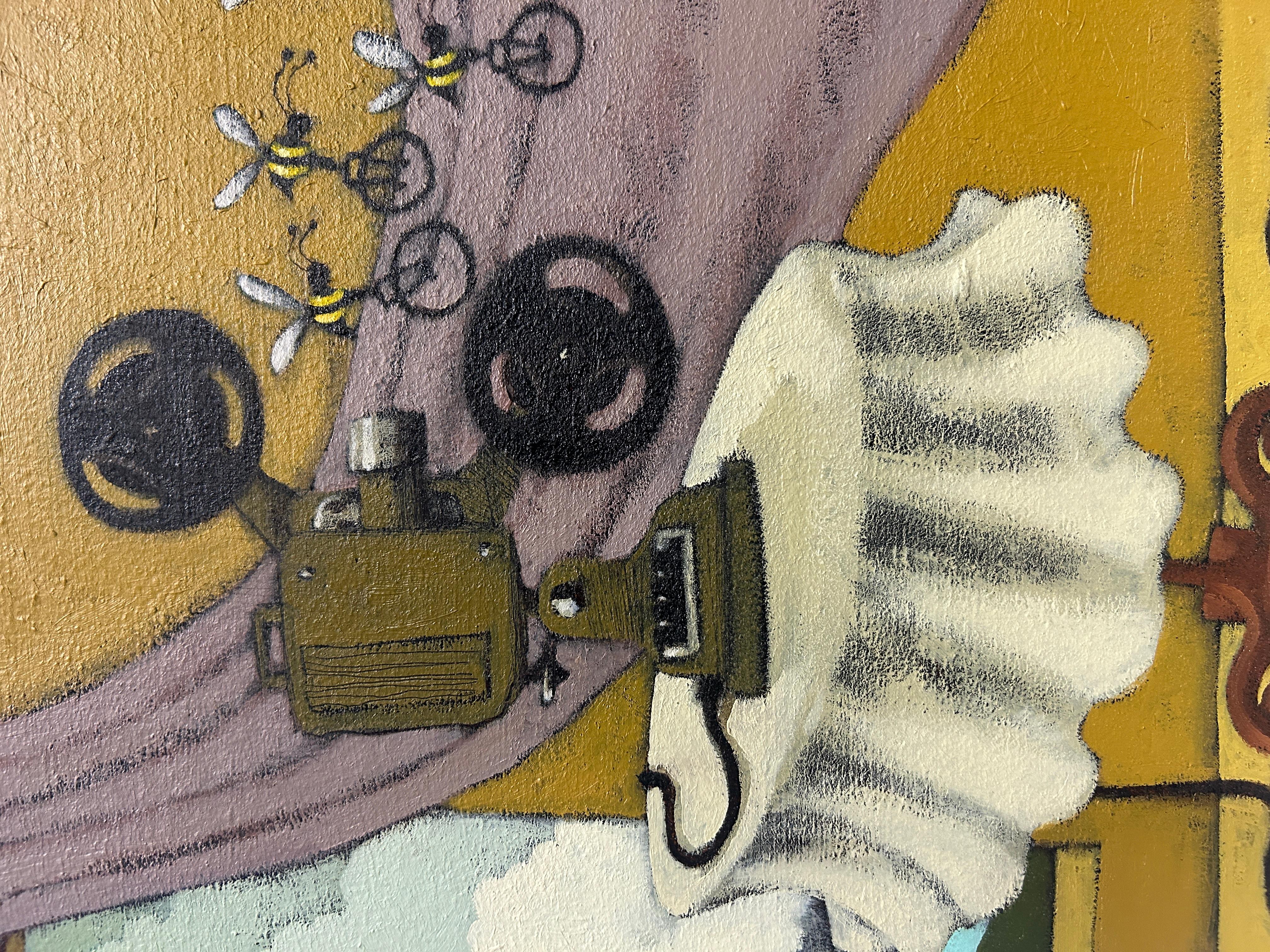Beecycles - Brown Interior Painting by Matt Lively