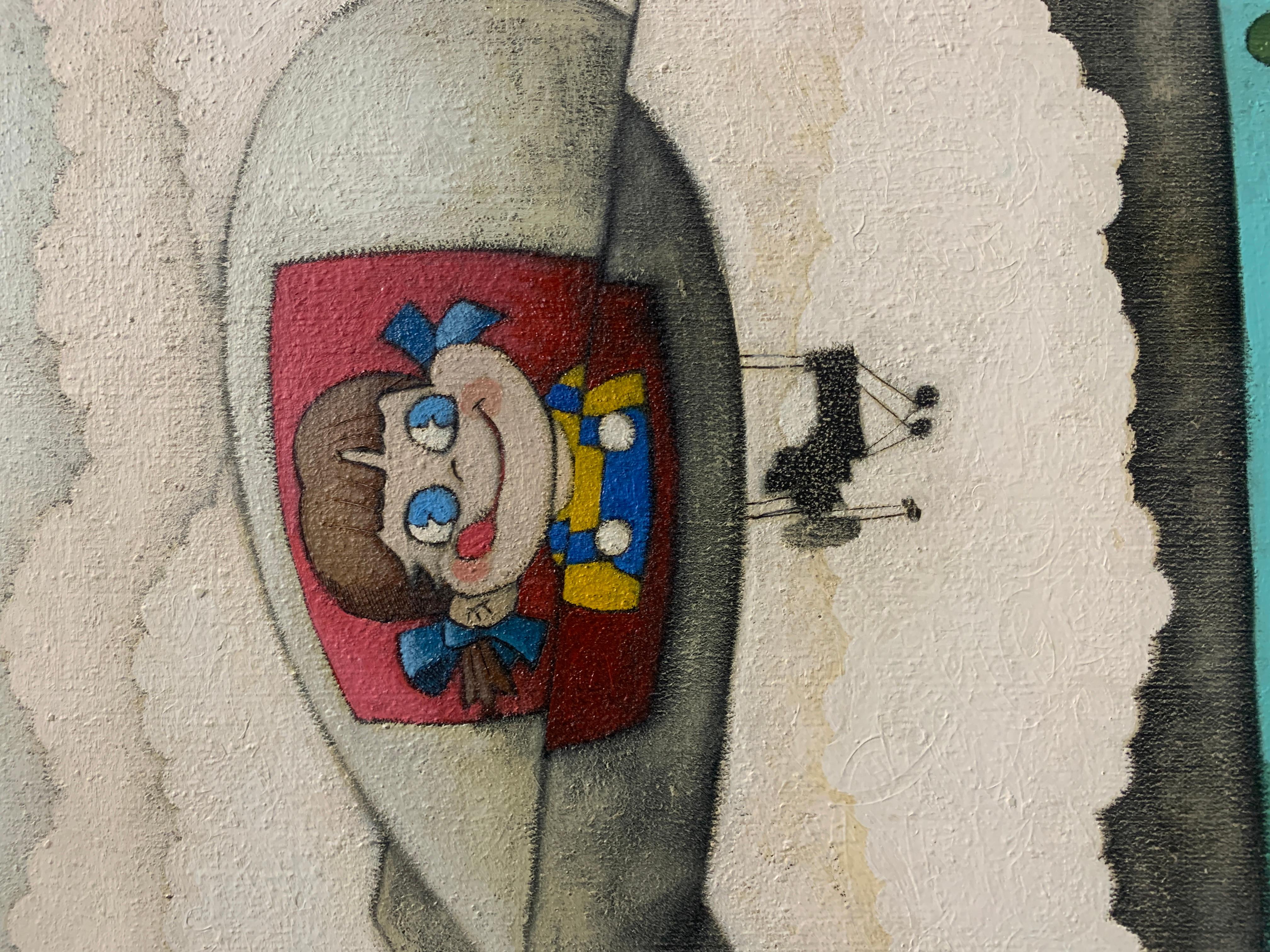 Zeppelin Girl (Braun), Interior Painting, von Matt Lively