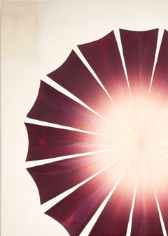 "Parasol 1" Contemporary Folk Inspired Abstract Found Object Umbrella Painting