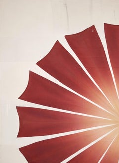 "Parasol 2" Contemporary Folk Inspired Abstract Found Object Umbrella Painting