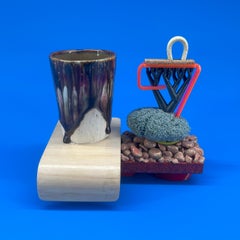 Mixed Media Ceramic Cup Sculpture, 6 x 6.5 x 5 in, Matt Mitros, 3D Printed Resin