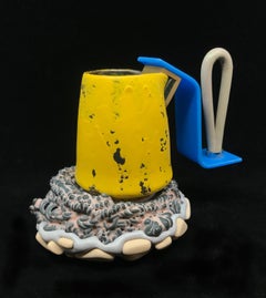 "Mug Composition #100", Contemporary, Ceramic, Mixed Media, Sculpture, Resin