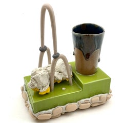 "Mug Composition 124", Contemporary, Mixed Media, Sculpture, Ceramic, Plastic