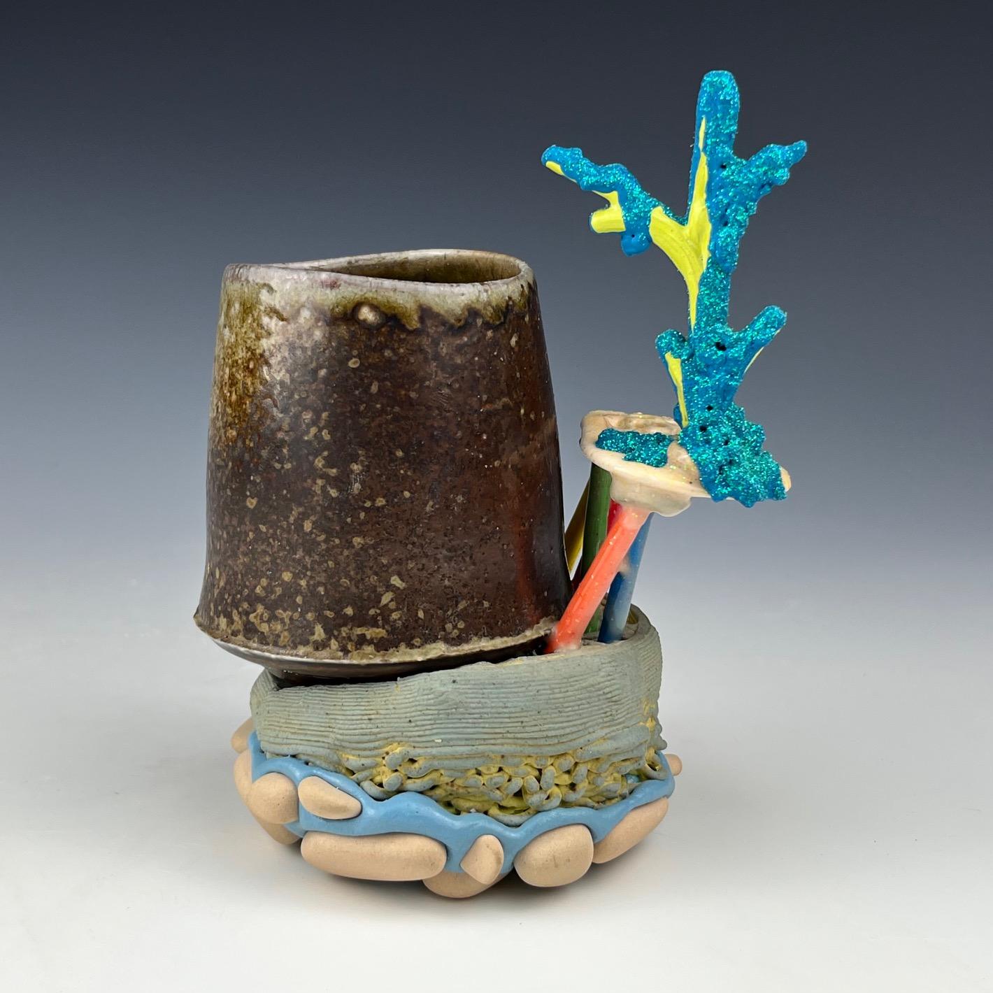 "Taza Composición Número 114", Contemporáneo, Técnica mixta, Cerámica, Escultura, Taza