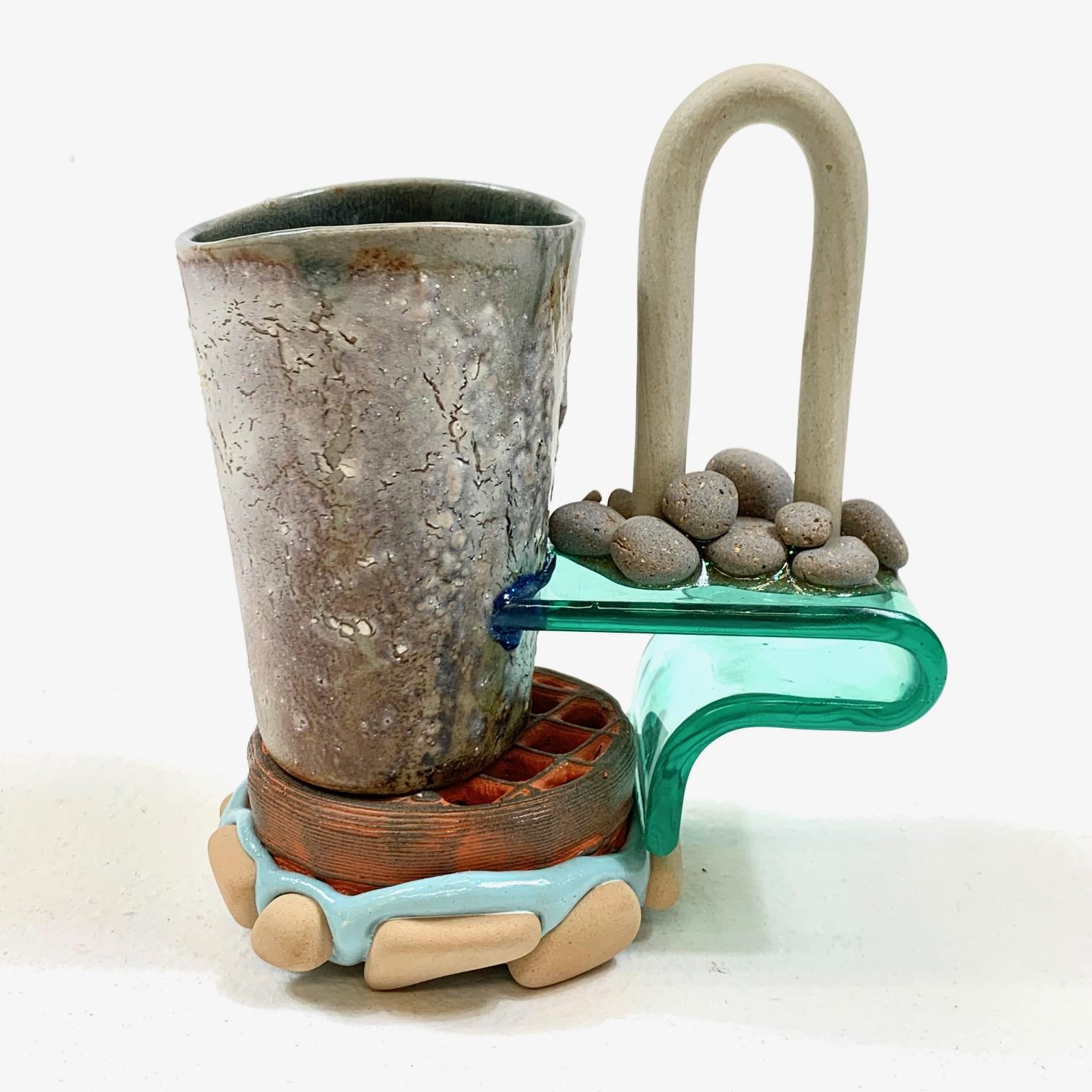 "Taza Composición Número 122", Contemporáneo, Técnica mixta, Cerámica, Escultura, Taza