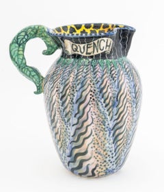 Matt Nolen Polychrome Glazed Art Pottery, 2 Pcs.