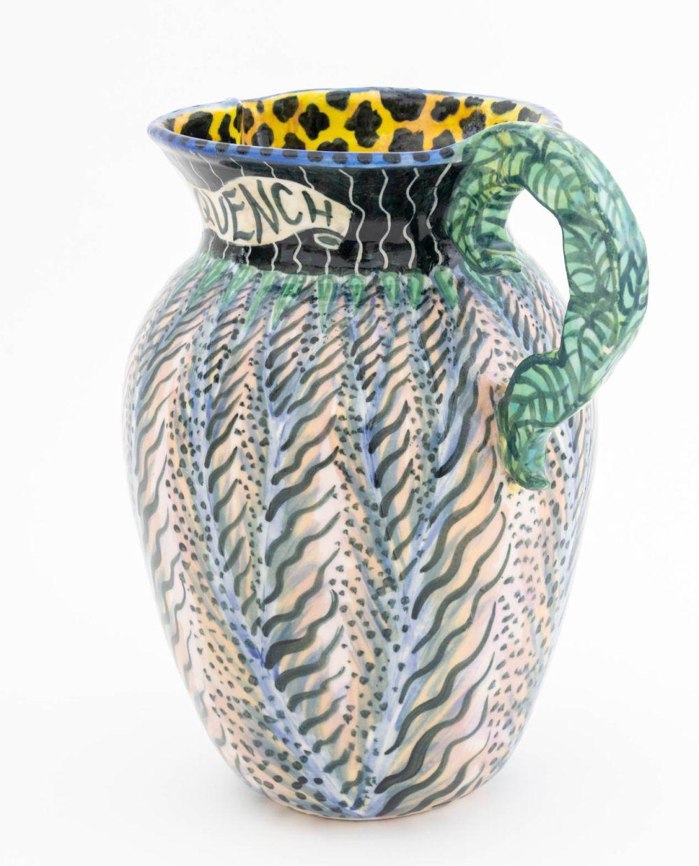 Americano Matt Nolen ceramica d'arte smaltata policroma, 2 pezzi. in vendita