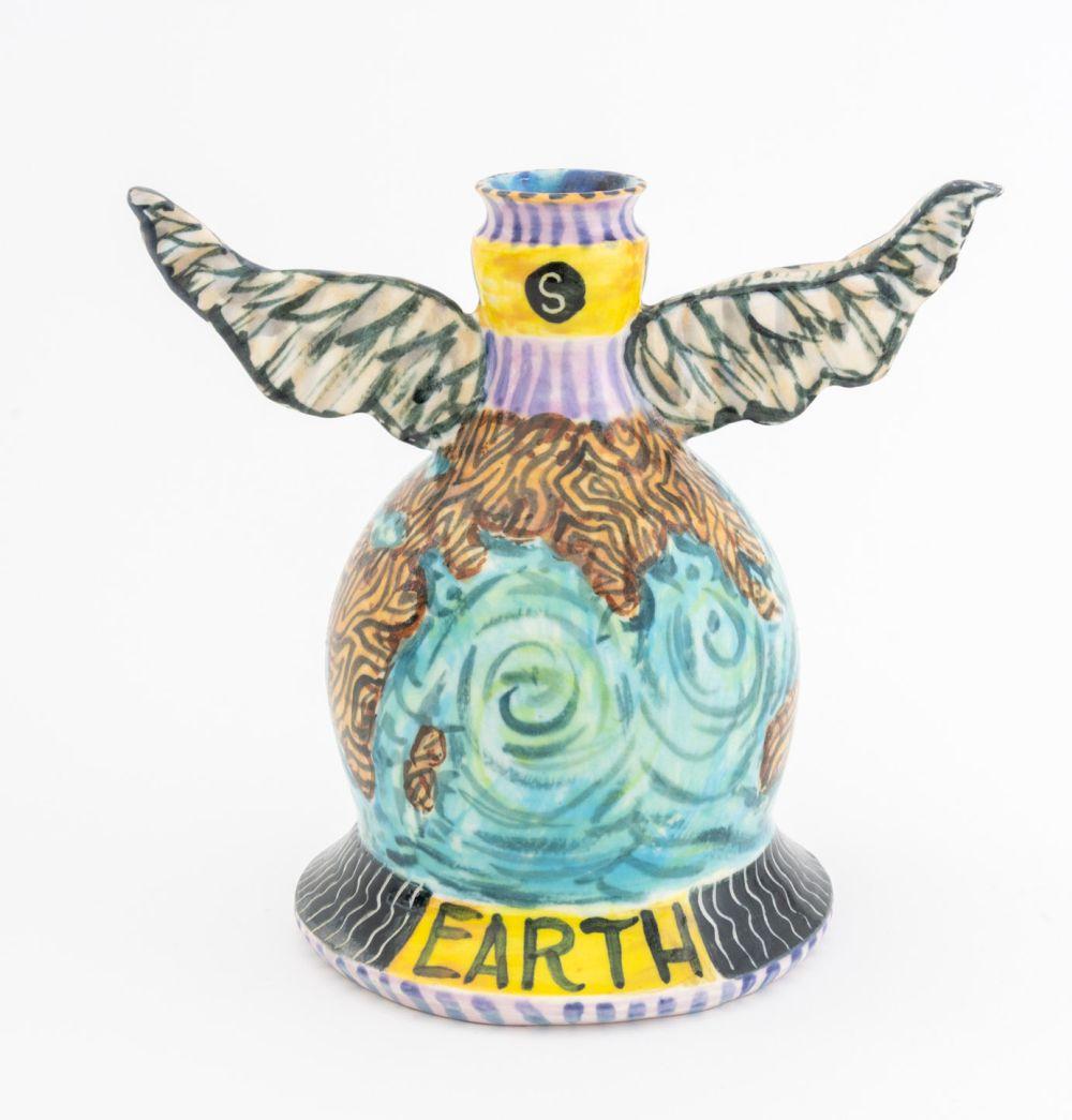 XX secolo Matt Nolen ceramica d'arte smaltata policroma, 2 pezzi. in vendita