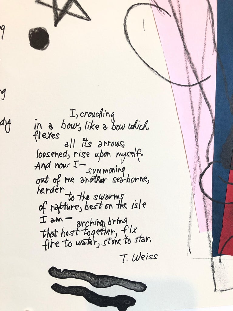 Matt Phillips Ariadne, Poem, Mixed Media Abstract Modernist Colorful