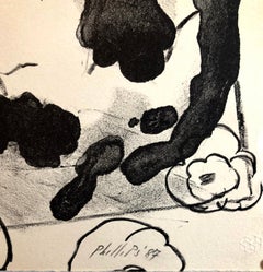 Arianna, poesia, stampa litografica a collage colorata astratta a tecnica mista