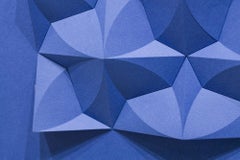 "Omoplata 162 en Azul Real", Papel de Archivo Doblado a Mano, Patrones Abstractos