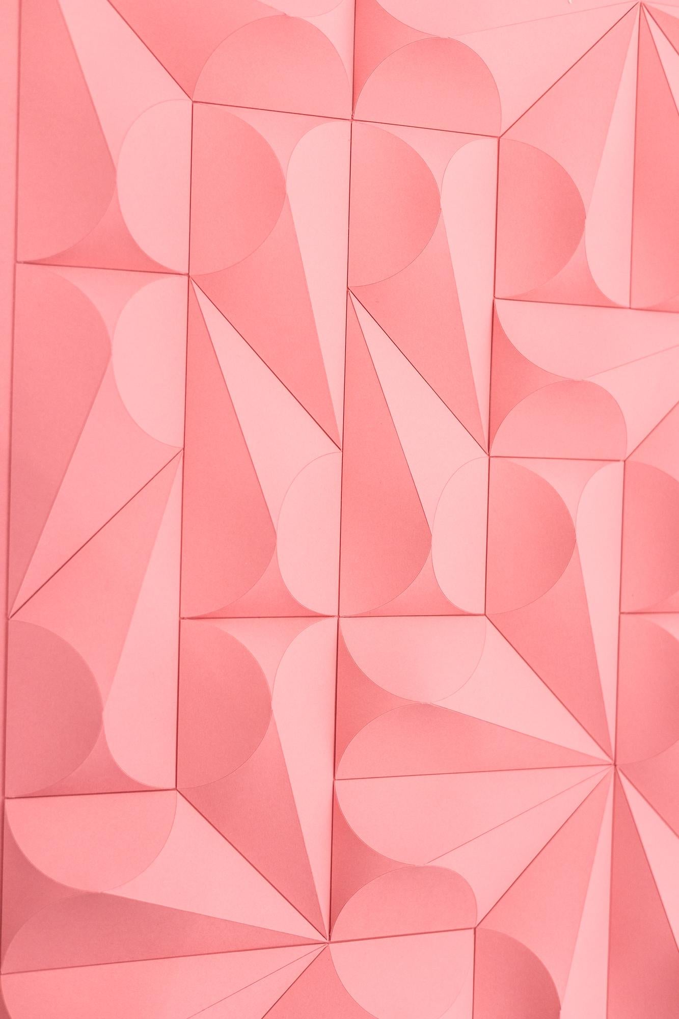 „Omoplata 254 in Bubblegum“, handgeformtes Papier, abstrakte Muster im Angebot 3