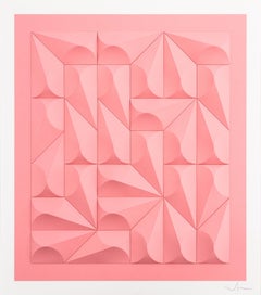 "Omoplata 254 in Bubblegum", Hand-Folded Paper, Abstract Patterns