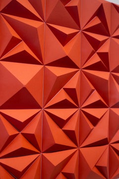 "RLRR in Red" Folded Paper in Dimensional Wall Hanging