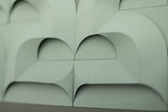 "S&S&S&S 17 en verde salvia sobre hiedra", papel de archivo cortado a mano, motivos abstractos