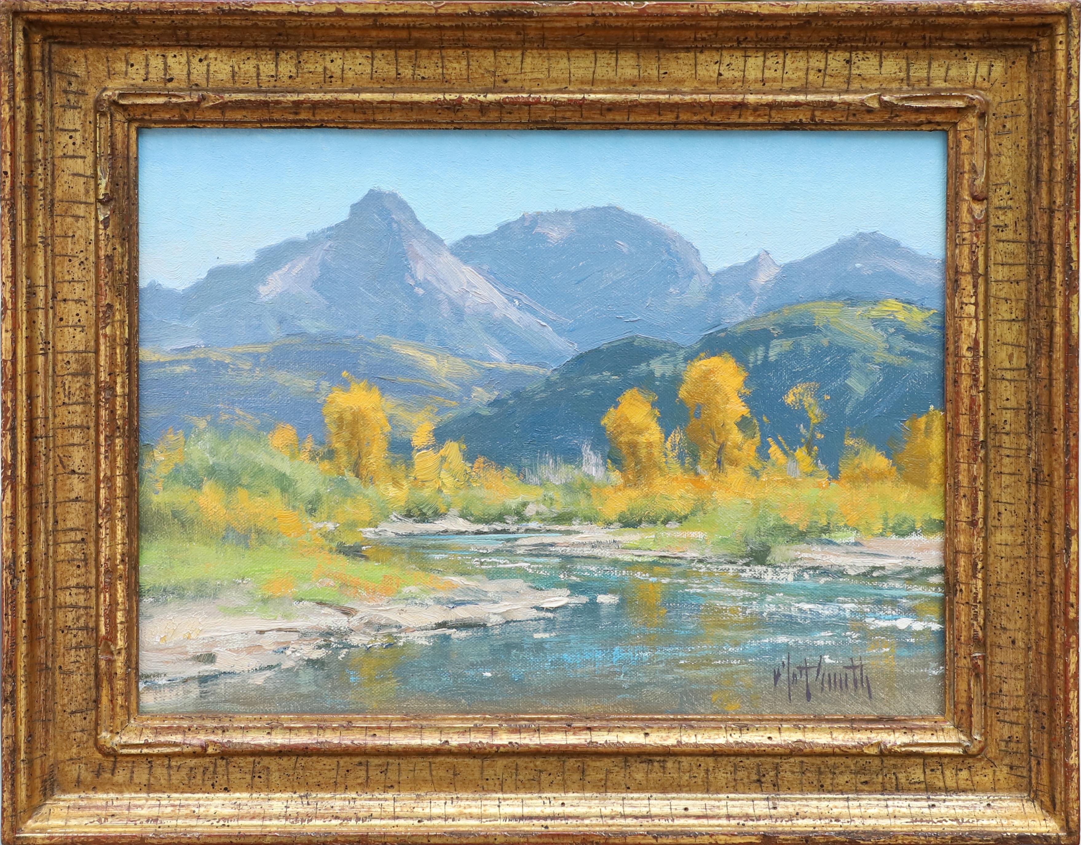 Landscape Painting di Matt Smith - Autunno lungo l'Uncompahgre