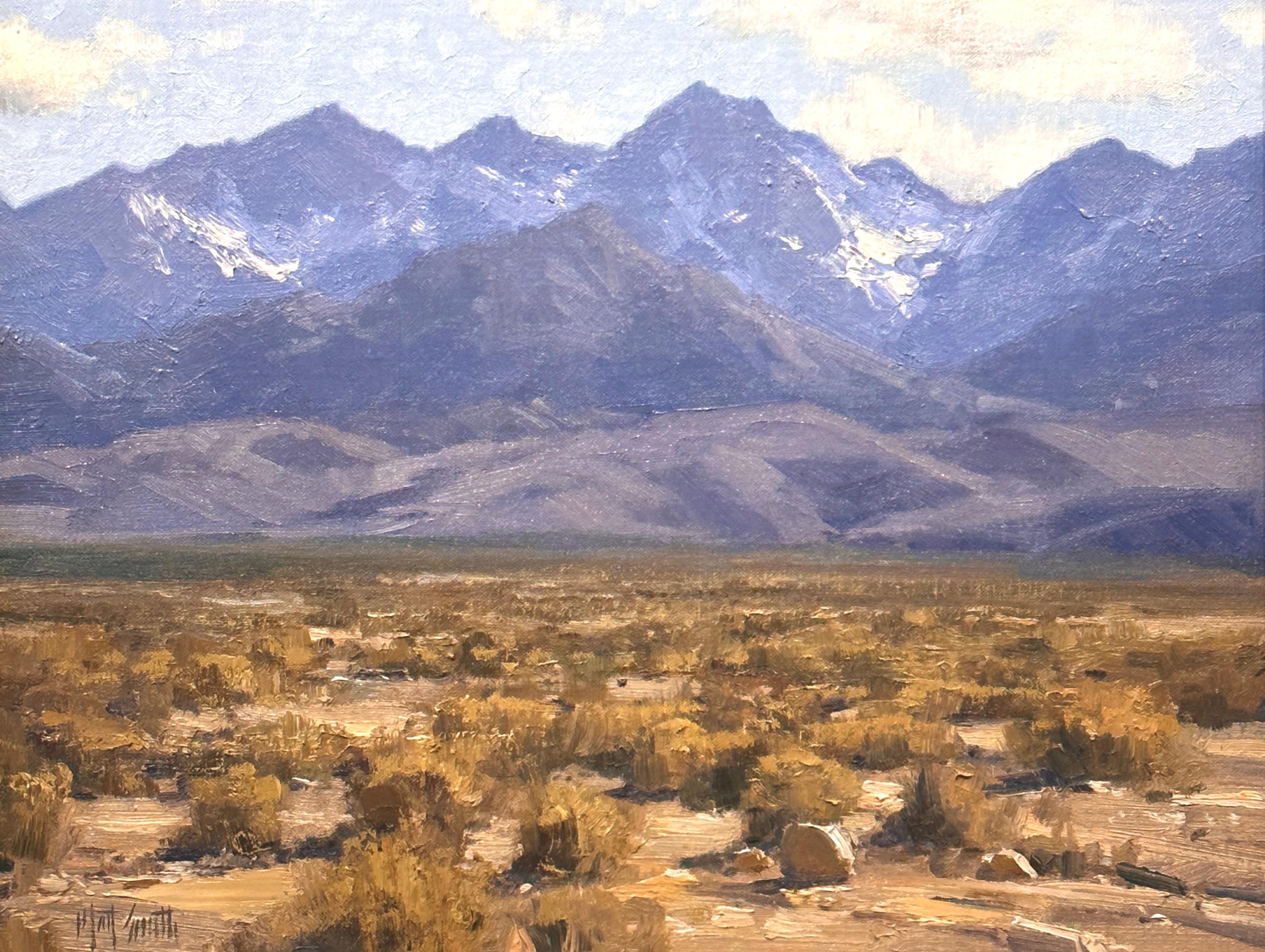 Matt Smith Landscape Painting - The Granite Wave, landscape of western desert scene with mountains 