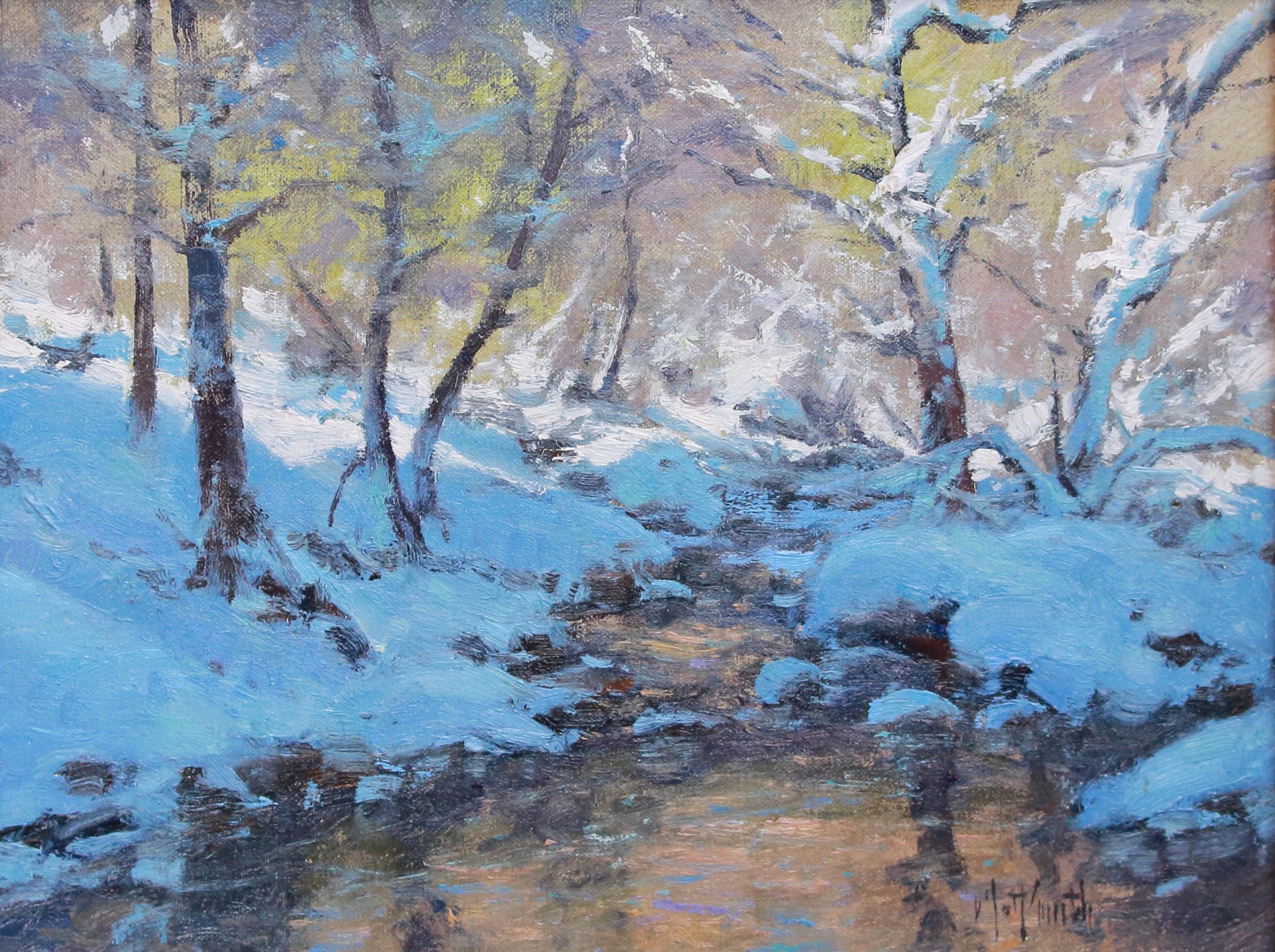 Calligraphie d'hiver Tonto Creek - Impressionnisme Painting par Matt Smith