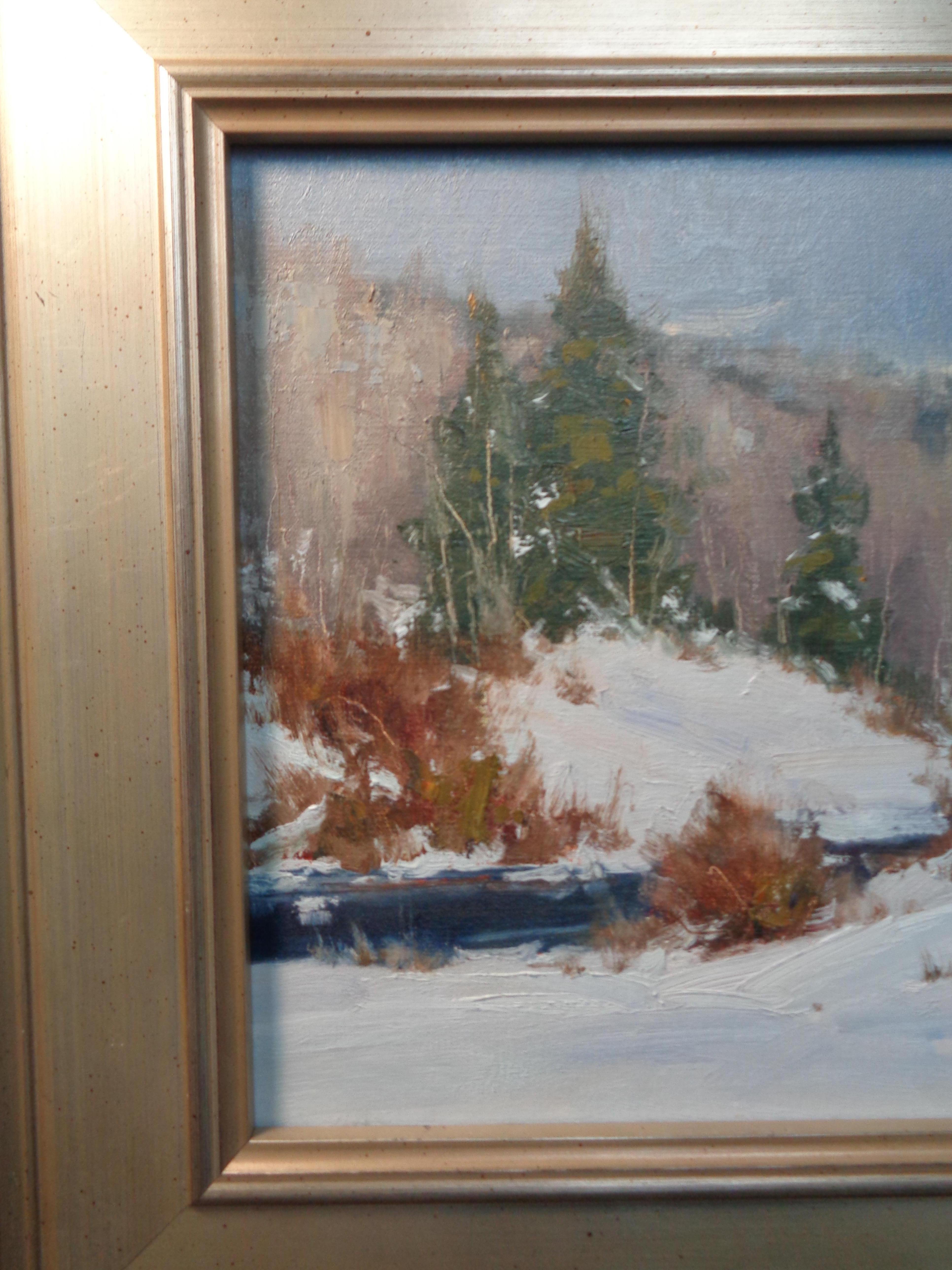   Peinture à l'huile Matt Read Smith Colorado Winter Morning - Impressionnisme Painting par Matt Smith