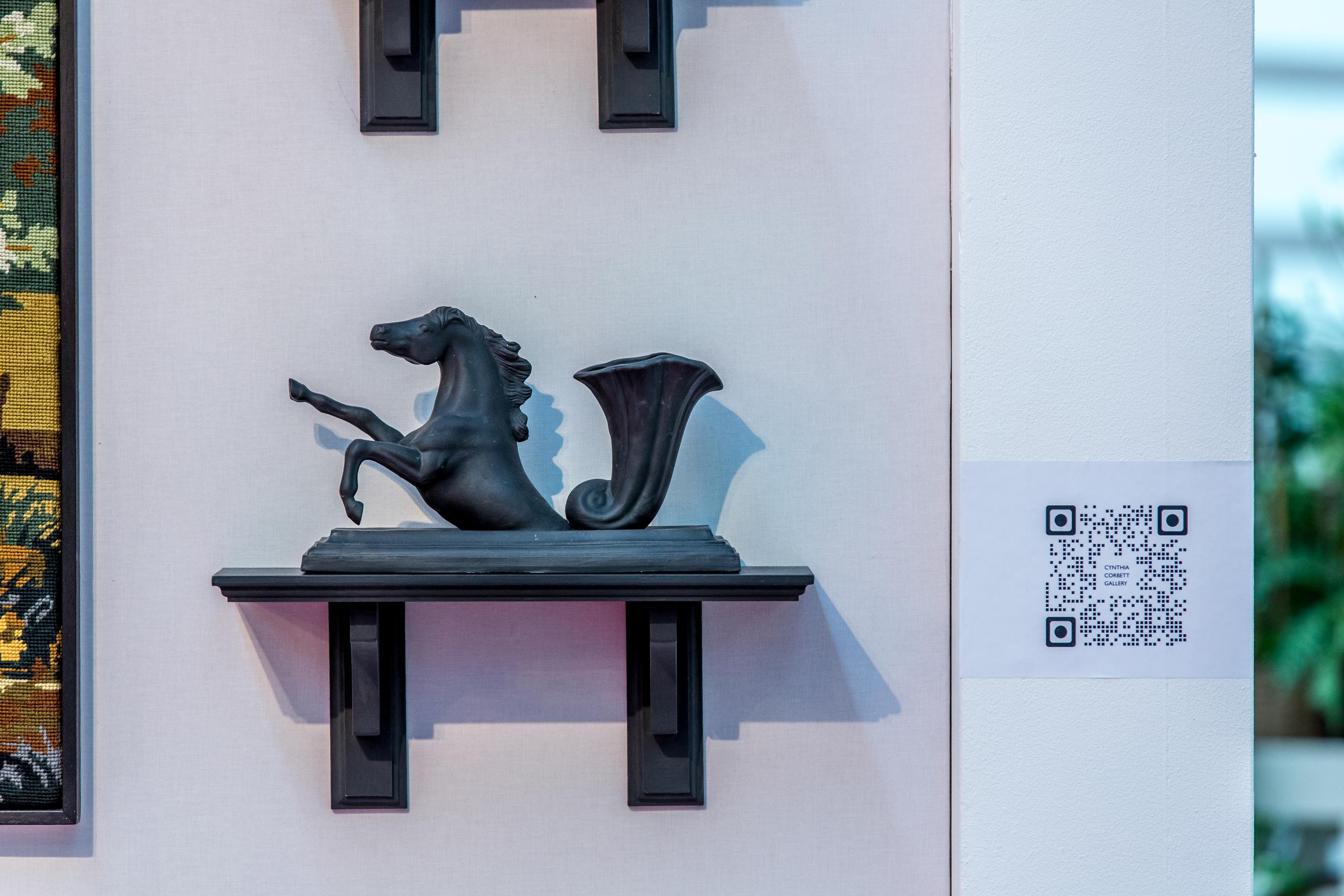 Horse made from Black Parian - Sculpture by Matt Smith